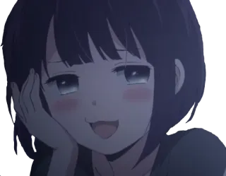 😁 アニメガール, カートゥーン, かわいい, 笑顔, キャラクター telegram sticker