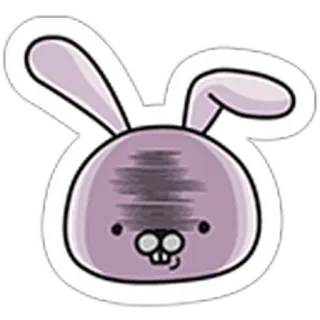👿 กระต่าย, บันนี่, การ์ตูน, สติกเกอร์, น่ารัก, สัตว์ telegram sticker