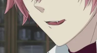🍷 Anime, Vampiro, Cabelo rosa, Presas, Mangá, Desenho animado telegram sticker