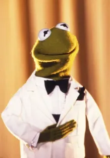 🌟 Kermit the Frog Kermit der Frosch, Muppets, Puppe, Frosch, Smoking whatsapp sticker