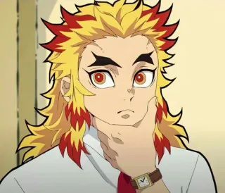 🔥 Kyojuro Rengoku Demon Slayer アニメ, 鬼滅の刃, 煉獄杏寿郎, キャラクター, 漫画 telegram sticker