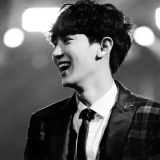 😂 man, suit, smiling, korean, black and white, portrait telegram sticker