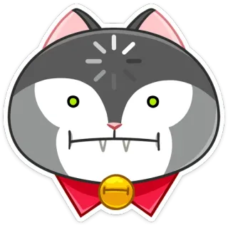 😐 Katze, Aufkleber, niedlich, Tier, Cartoon, kawaii telegram sticker