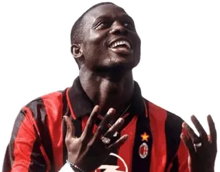 🤗 voetbal, AC Milan, atleet, voetballer, sport, jaren 90 telegram sticker