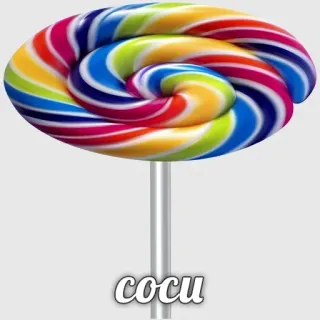 😏 cocu 롤리팝, 사탕, 달콤한, 무지개, 나선, 간식 telegram sticker