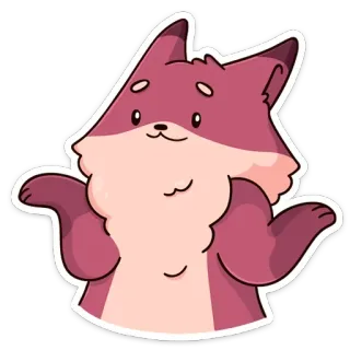 🤷‍♀️ 狐狸, 卡通, 动物, 耸肩 telegram sticker