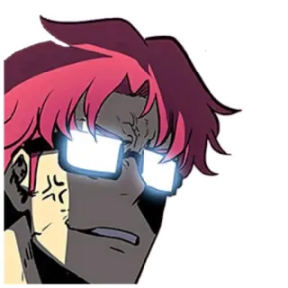 😠 angry, man, glasses, expression telegram sticker