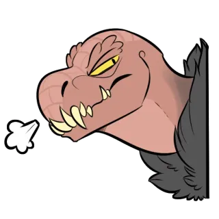 😤 dinosaur, reptile, cartoon, angry, monster whatsapp sticker