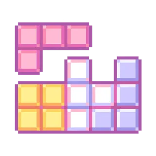 🎮 Tetris, Câu đố, Khối, Trò chơi telegram sticker