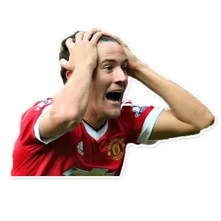 🙀 pemain sepak bola, terkejut, Manchester United, sepak bola, olahraga telegram sticker
