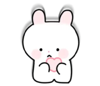 💭 兔子, 可爱, 贴纸, 动物, 小兔子, 卡哇伊 telegram sticker