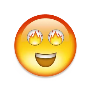 🤓 Emoji, Fogo, Quente, Animado, Rosto, Sticker telegram sticker