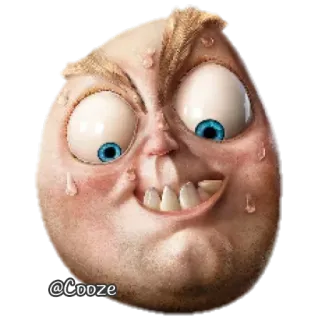 😬 @Cooze cartoon, egg, funny, face, expression, character telegram sticker