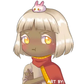 😤 ART BY: Anime, Chibi, Lindo, Sticker, Dibujos animados, Arte telegram sticker