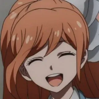 🌟 Sonia Nevermind Danganronpa アニメ, 笑顔, 幸せ, キャラクター, ゲーム whatsapp sticker