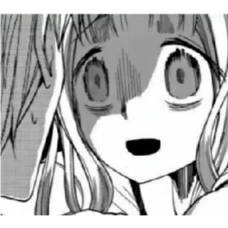 😱 Manga, Anime, Impactada, Expresión, Chica whatsapp sticker