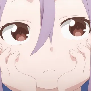 😔 アニメ, 漫画, 顔, 可愛い, 女の子, 悲しい telegram sticker