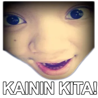 🐺 KAININ KITA! Gesicht, Nahaufnahme, Grinsen, Meme whatsapp sticker