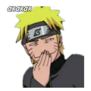 🌟 Naruto axaxax anime, cartoon, manga, funny, character, smile telegram sticker