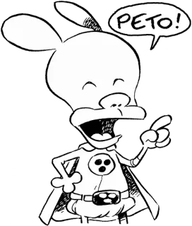 💨 PETO! dibujos animados, cómic, gracioso, personaje telegram sticker