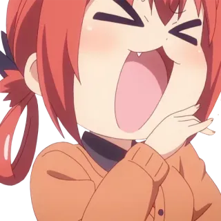 😆 Satania Gabriel DropOut Anime, Satania, Gabriel DropOut, Meme, Śmieszne, Kreskówka, Reakcja whatsapp sticker