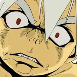 🌟 Soul Eater anime, manga, angry, exasperated, grimace whatsapp sticker