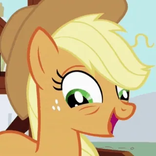 😵‍💫 Applejack My Little Pony Cartoon, Pferd, Tier, Pony telegram sticker