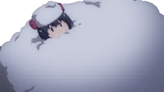🐏 动漫, 雪, 可爱, 女孩, 冬天, 卡通 telegram sticker