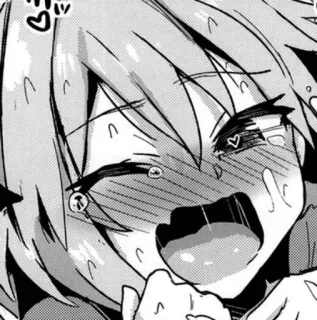 😣 Anime, Manga, Expression, Pleurs, Sueur telegram sticker