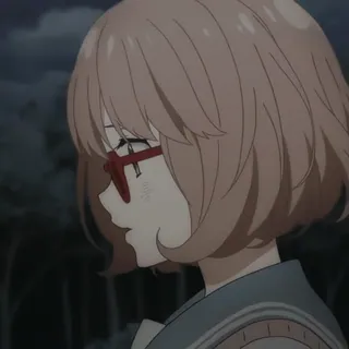 🍧 anime, girl, glasses, character, illustration whatsapp sticker