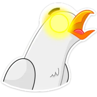 🌕 pássaro, gaivota, animal, adesivo, meme telegram sticker