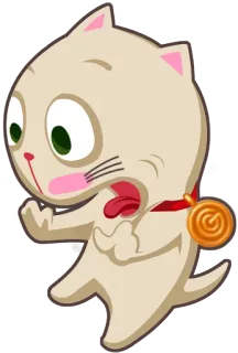 😳 cat, cartoon, animal, pet, kawaii telegram sticker