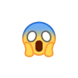 😱 shocked, emoji, face, scared telegram sticker