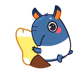 🥺 tapir, słodki, zwierzę, kreskówka, naklejka telegram sticker