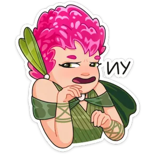 🥴 ИУ การ์ตูน, สีหน้า, ขยะแขยง, ปากยื่น, รัสเซีย telegram sticker