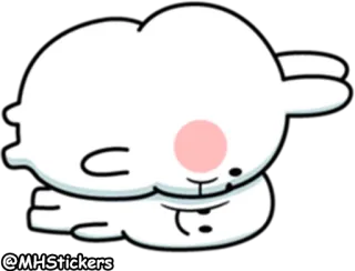 😘 @MHStickers rabbit, cute, cartoon, animal, sticker telegram sticker