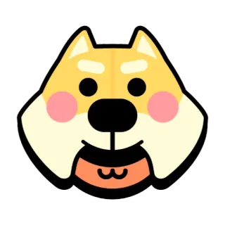 🙂 chien, animal, animal de compagnie, shiba inu, mignon, dessin animé, autocollant whatsapp sticker