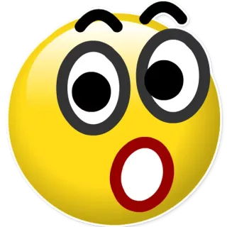 🚀 Emoji, Überrascht, Gelb, Schockiert, Cartoon telegram sticker