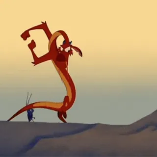 😾 Mushu Mulan Mushu, Dragon, Mulan, Disney, Cartoon, Animated whatsapp sticker