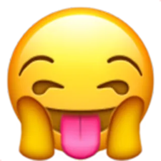 😛 emoji, face, tongue, funny, happy whatsapp sticker