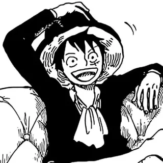 😀 Monkey D. Luffy One Piece Anime, Manga, One Piece, Monkey D. Luffy, Personnage telegram sticker
