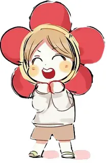 🌼 kwiat, kreskówka, słodki, postać, ilustracja telegram sticker