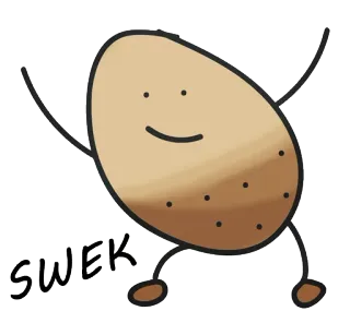 💁 SWEK œuf, dessin animé, autocollant, drôle whatsapp sticker