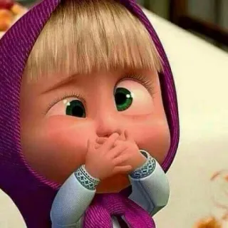🤭 Masha Masha and the Bear cartoon, meisje, Masha, animatie, schattig, kinderen telegram sticker