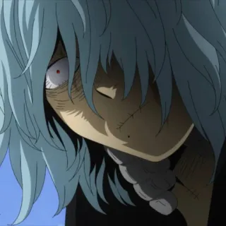 😳 Tomura Shigaraki My Hero Academia アニメ, ヴィラン, 怖い, 邪悪, 死柄木 telegram sticker
