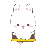 ☺ 토끼, 토끼, 귀여운, 카와이, 동물, 웃긴, 스티커, 만화 telegram sticker