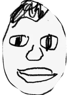 🥕 visage, portrait, croquis, dessin, caricature, simple, tête telegram sticker