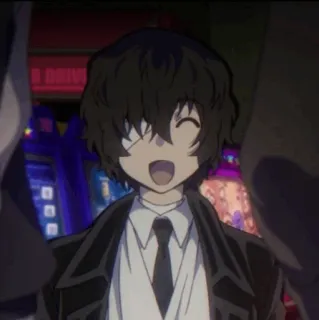 📺 Osamu Dazai Bungou Stray Dogs Anime, Personnage, Sourire, Dazai, Bungou Stray Dogs, Manga telegram sticker