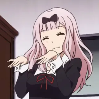 ☺️ Chika Fujiwara Kaguya-sama: Love Is War anime, chika, fujiwara, kaguya-sama, love is war, cute, waifu whatsapp sticker