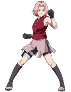 😐 Sakura Naruto anime, Sakura Haruno, Naruto, ninja, medical ninja, fighting pose, anime character whatsapp sticker